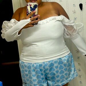 Plus sized white bride/princess/ballerina Halloween costume